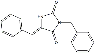 3-Benzyl-5-(benzylidene)imidazolidine-2,4-dione Struktur