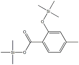 4-Methyl-2-(trimethylsilyloxy)benzoic acid trimethylsilyl ester Struktur