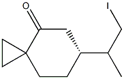 (6R)-6-(1-Methyl-2-iodoethyl)spiro[2.5]octan-4-one Struktur