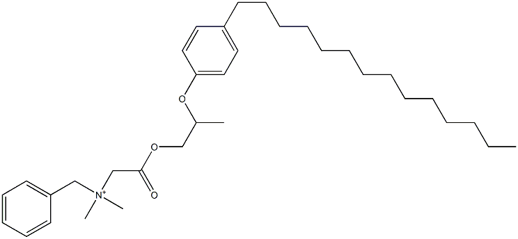 N,N-Dimethyl-N-benzyl-N-[[[2-(4-tetradecylphenyloxy)propyl]oxycarbonyl]methyl]aminium Struktur