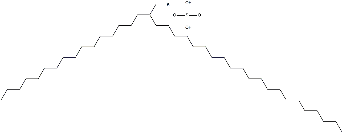 Sulfuric acid 2-hexadecyltricosyl=potassium salt Struktur