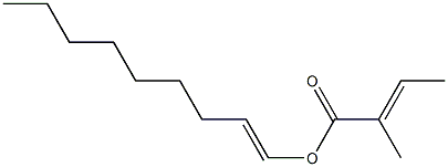 (E)-2-Methyl-2-butenoic acid 1-nonenyl ester Struktur