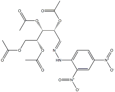 2-O,3-O,4-O,5-O-Tetraacetyl-D-lyxose (2,4-dinitrophenyl)hydrazone Struktur