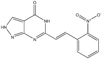 6-(o-Nitrostyryl)-2H-pyrazolo[3,4-d]pyrimidin-4(5H)-one Struktur