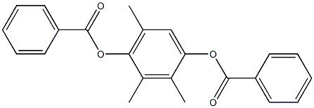 Bisbenzoic acid 2,3,5-trimethyl-1,4-phenylene ester Struktur