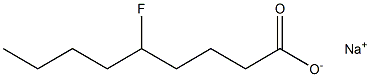 5-Fluoropelargonic acid sodium salt Struktur