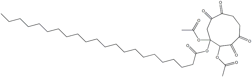 2,3-Bis(acetyloxy)-3-docosanoyloxy-1,5-dioxa-6,9-dioxocyclononane Struktur