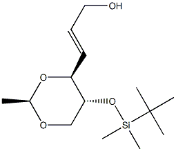 (2R,4S,5R)-4-[(E)-3-Hydroxy-1-propenyl]-2-methyl-5-[dimethyl(tert-butyl)siloxy]-1,3-dioxane Struktur