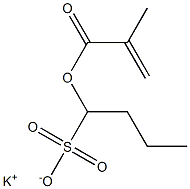 1-(Methacryloyloxy)-1-butanesulfonic acid potassium salt Struktur