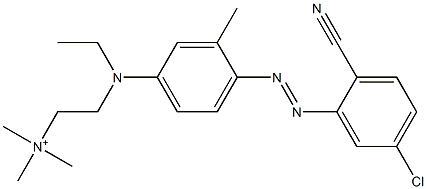 2-[[4-[(5-Chloro-2-cyanophenyl)azo]-3-methylphenyl]ethylamino]-N,N,N-trimethylethanaminium Struktur