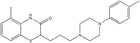 2-[3-[4-(4-Methylphenyl)piperazin-1-yl]propyl]-5-methyl-2H-1,4-benzothiazin-3(4H)-one Struktur