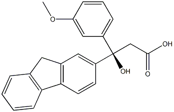 (S)-3-Hydroxy-3-(3-methoxyphenyl)-3-(9H-fluoren-2-yl)propanoic acid Struktur