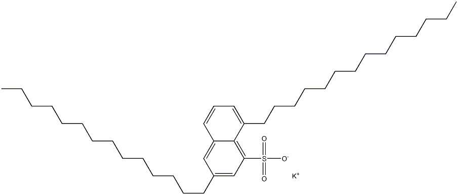 3,8-Ditetradecyl-1-naphthalenesulfonic acid potassium salt Struktur