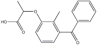 2-(3-Benzoyl-o-tolyloxy)propionic acid Struktur