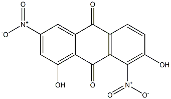 1,7-Dihydroxy-3,8-dinitroanthraquinone Struktur