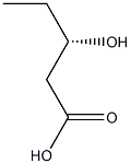 [S,(+)]-3-Hydroxyvaleric acid Struktur