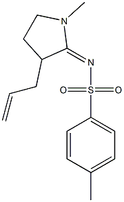 1-Methyl-3-allyl-2-(tosylimino)pyrrolidine Struktur