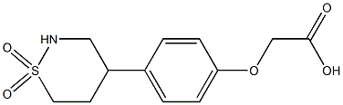 4-[4-(Carboxymethoxy)phenyl]tetrahydro-2H-1,2-thiazine 1,1-dioxide Struktur