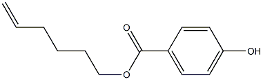 4-Hydroxybenzoic acid 5-hexenyl ester Struktur