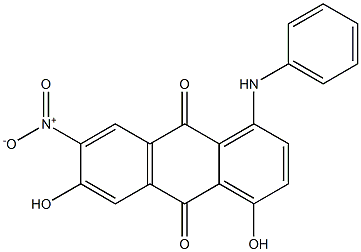 1-Anilino-4,6-dihydroxy-7-nitroanthraquinone Struktur