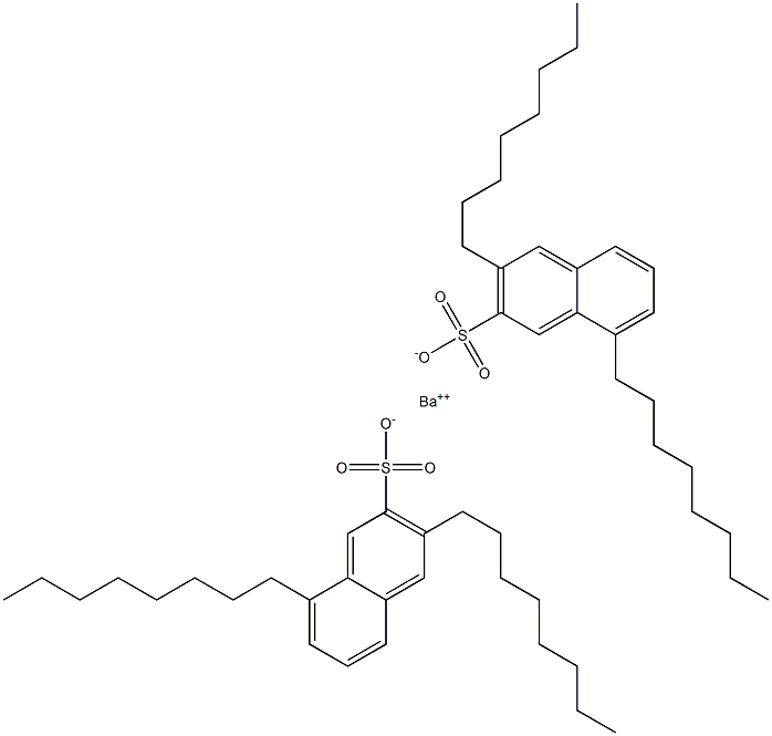 Bis(3,8-dioctyl-2-naphthalenesulfonic acid)barium salt Struktur