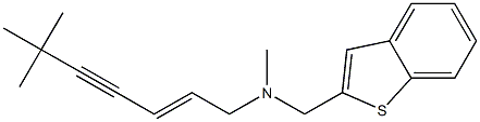 (2E)-N-Methyl-N-[(benzo[b]thiophene-2-yl)methyl]-6,6-dimethyl-2-heptene-4-yne-1-amine Struktur