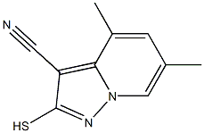 2-Mercapto-4,6-dimethylpyrazolo[1,5-a]pyridine-3-carbonitrile Struktur