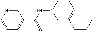 1-(3-Pyridylcarbonylamino)-5-butyl-1,2,3,6-tetrahydropyridine Struktur