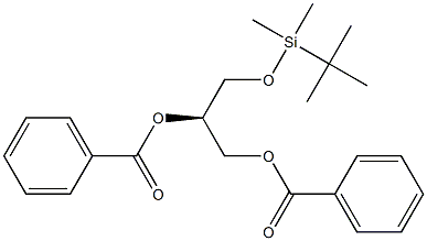 (2R)-3-(tert-Butyldimethylsilyloxy)propylene glycol dibenzoate Struktur