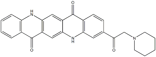 5,12-Dihydro-3-(piperidinomethylcarbonyl)quino[2,3-b]acridine-7,14-dione Struktur