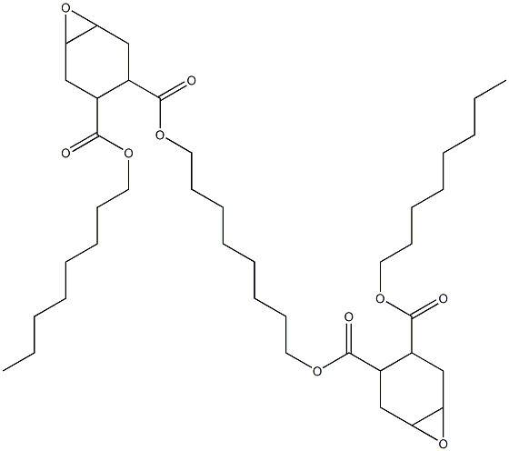 Bis[2-(octyloxycarbonyl)-4,5-epoxy-1-cyclohexanecarboxylic acid]1,8-octanediyl ester Struktur