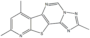 2,7,9-Trimethylpyrido[3',2':4,5]thieno[2,3-e][1,2,4]triazolo[1,5-c]pyrimidine Struktur