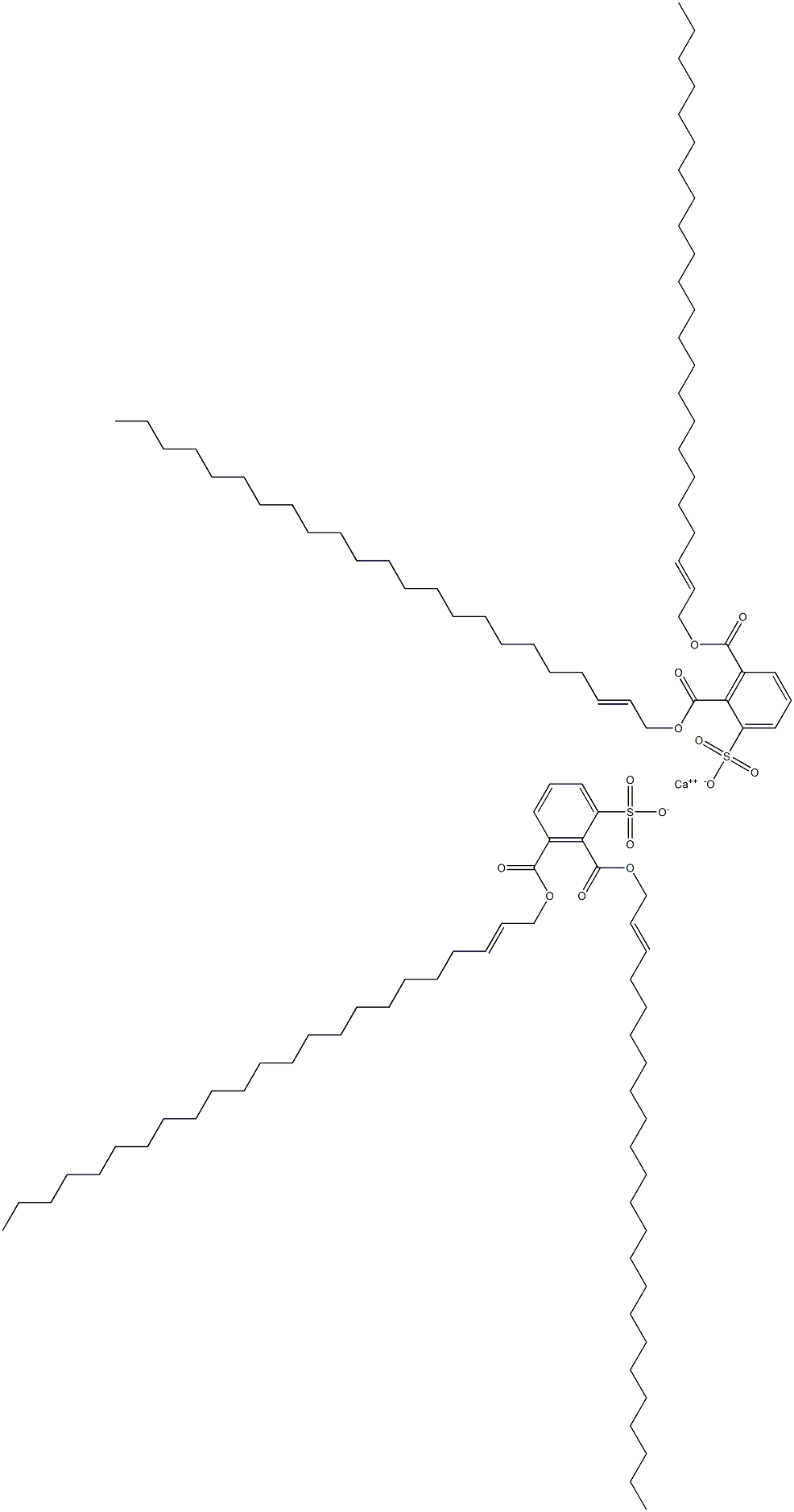 Bis[2,3-di(2-tricosenyloxycarbonyl)benzenesulfonic acid]calcium salt Struktur