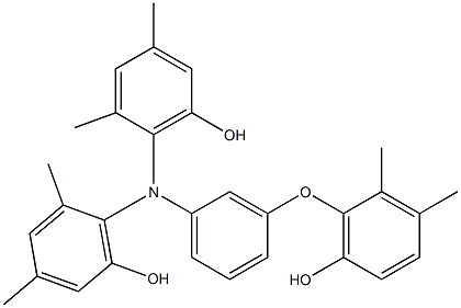 N,N-Bis(6-hydroxy-2,4-dimethylphenyl)-3-(6-hydroxy-2,3-dimethylphenoxy)benzenamine Struktur