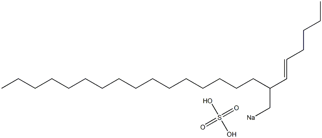 Sulfuric acid 2-(1-hexenyl)octadecyl=sodium ester salt Struktur