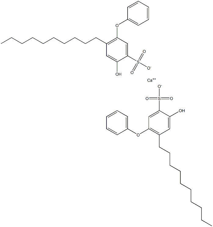 Bis(4-hydroxy-6-decyl[oxybisbenzene]-3-sulfonic acid)calcium salt Struktur