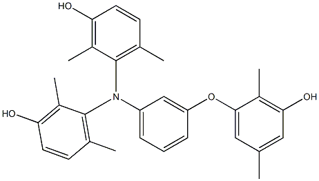 N,N-Bis(3-hydroxy-2,6-dimethylphenyl)-3-(3-hydroxy-2,5-dimethylphenoxy)benzenamine Struktur