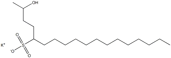 2-Hydroxyoctadecane-5-sulfonic acid potassium salt Struktur