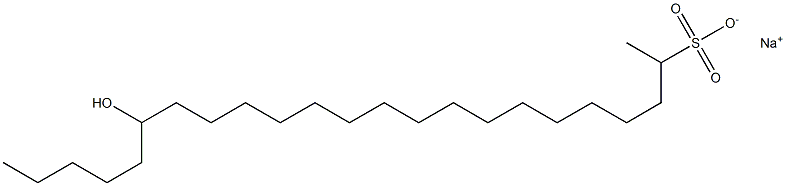 18-Hydroxytricosane-2-sulfonic acid sodium salt Struktur