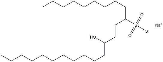 13-Hydroxytetracosane-10-sulfonic acid sodium salt Struktur