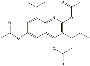 8-Isopropyl-5-methyl-3-propylquinoline-2,4,6-triol triacetate Struktur