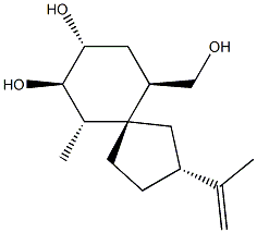 (2R,5S,6S,7R,8R,10R)-7,8-Dihydroxy-6-methyl-2-(1-methylethenyl)spiro[4.5]decane-10-methanol Struktur