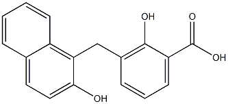 3-(2-Hydroxy-1-naphtylmethyl)salicylic acid Struktur