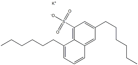 3,8-Dihexyl-1-naphthalenesulfonic acid potassium salt Struktur