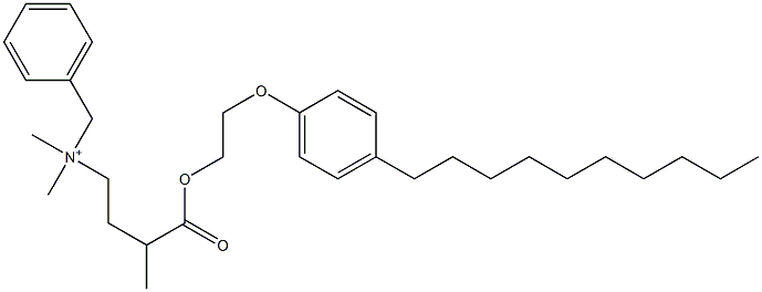 N,N-Dimethyl-N-benzyl-N-[3-[[2-(4-decylphenyloxy)ethyl]oxycarbonyl]butyl]aminium Struktur