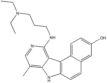 11-(3-Diethylaminopropylamino)-3-hydroxy-8-methyl-7H-benzo[e]pyrido[4,3-b]indole Struktur