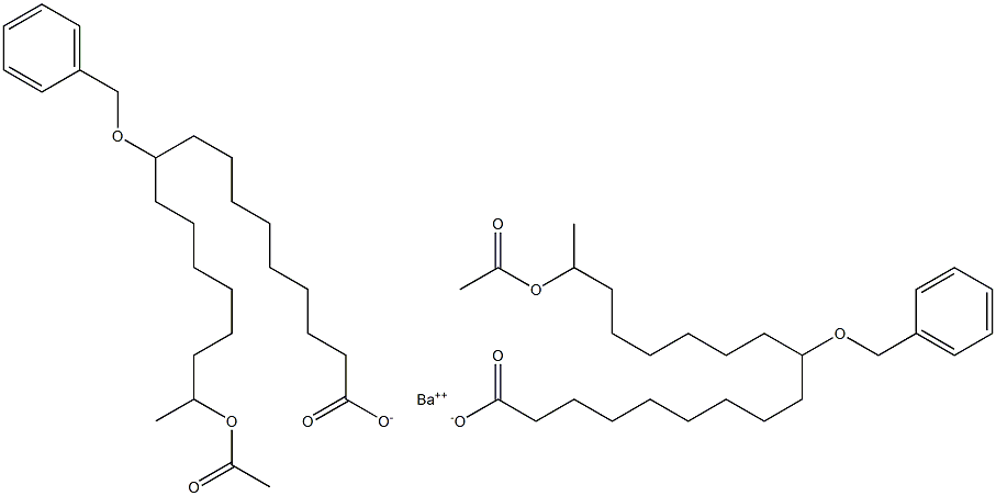 Bis(10-benzyloxy-17-acetyloxystearic acid)barium salt Struktur