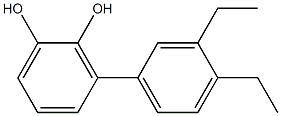 3-(3,4-Diethylphenyl)benzene-1,2-diol Struktur