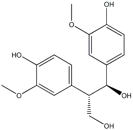 (2S,3S)-2,3-Bis(3-methoxy-4-hydroxyphenyl)-1,3-propanediol Struktur