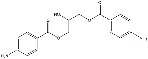 Bis(4-aminobenzoic acid)2-hydroxy-1,3-propanediyl ester Struktur